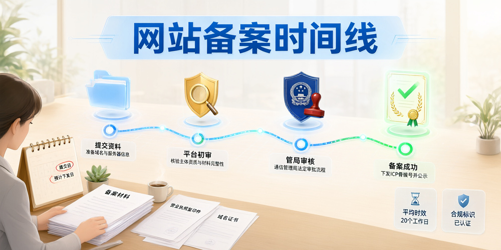 网站备案大概需要多长时间？完整流程与时间线拆解